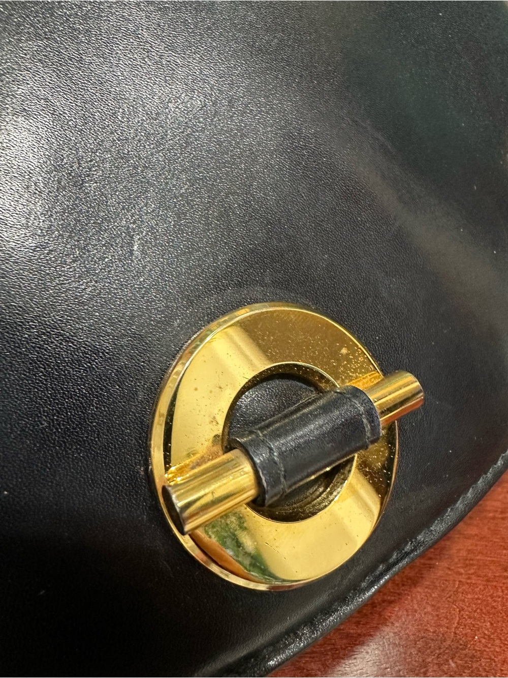 Vintage Bally Black Leather Top Handle Bag Gold Metal Handle Made in Italy - Picture 17 of 17